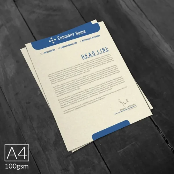 Conqueror letterheads printing in Dubai on premium textured paper