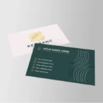 Special Business Cards with Foil, Textured Finish, and Custom Die-Cut in Dubai