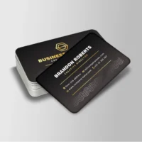Special Business Cards with Foil, Textured Finish, and Custom Die-Cut in Dubai