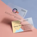 Luxury transparent business card printed in Dubai with sleek and professional finish.