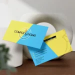 Velvet laminated business cards Dubai with smooth matte finish on front and back.