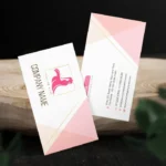 Velvet laminated business cards Dubai with smooth matte finish on front and back.