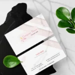 Velvet laminated business cards Dubai with smooth matte finish on front and back.