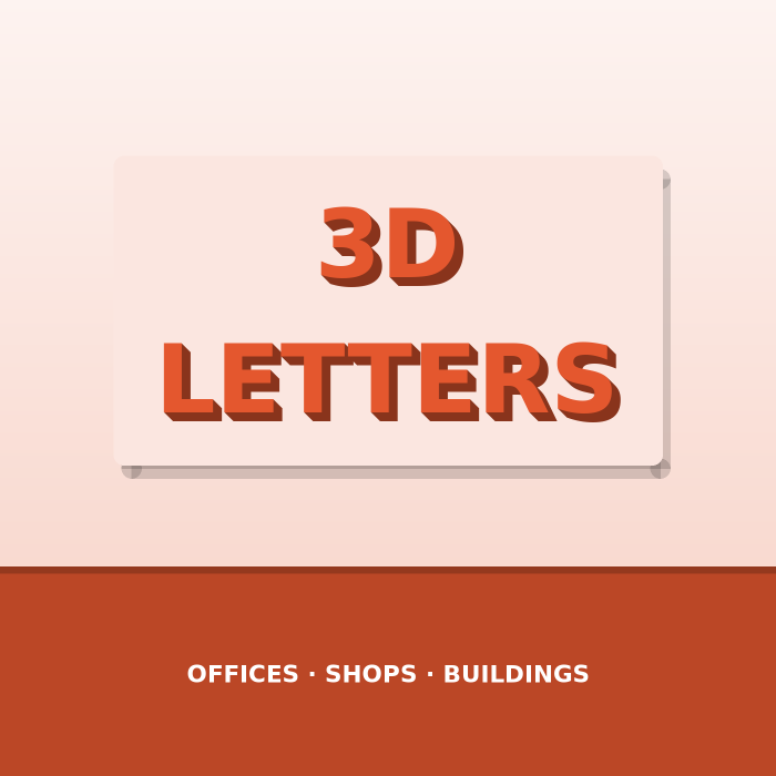 Custom 3D letter signs Dubai – 3D letter signs services Dubai