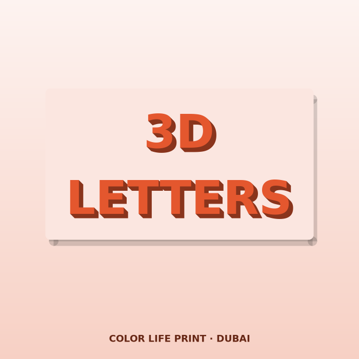 3D Letter Signs Dubai – Custom Letter Signs UAE