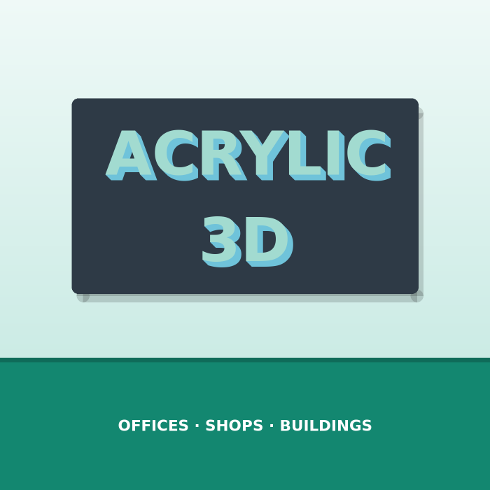 Custom acrylic 3D letters Dubai – acrylic 3D letters services Dubai