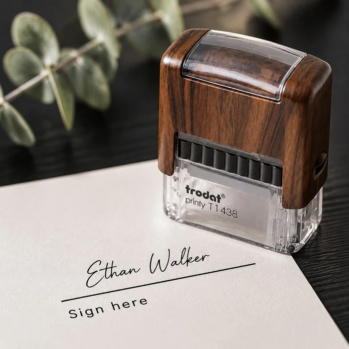 Name Stamp Making Dubai - Name stamp custom made with your company details - Color Life Print