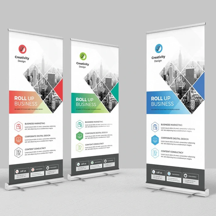 Custom roll-up banner printing in Dubai - Color Life Print