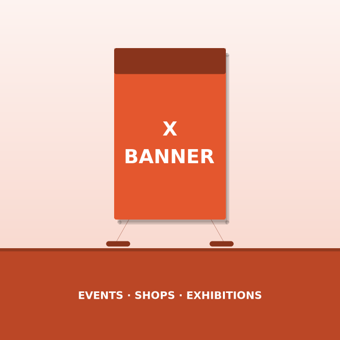 Custom X-banner printing Dubai – X-banner printing services Dubai
